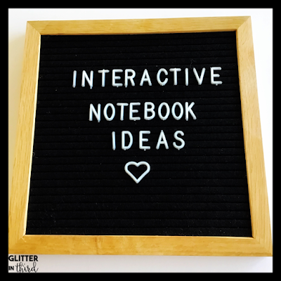 letter board saying interactive notebook ideas
