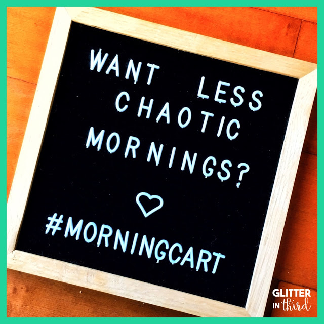 Make morning activities and routines for students easy in your classroom with the MORNING CART.