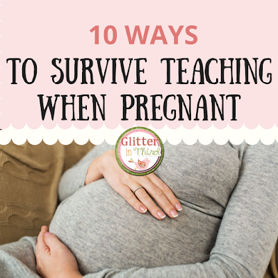 Teaching is hard enough, but when pregnant it's even more challenging! Check out 10 ways for teacher moms-to-be can help their school day in the classroom go easier!