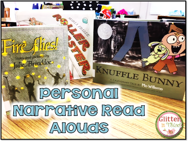 Not sure what books to grab for a personal narrative mentor text? Check out these read aloud suggestions for your next writing unit!