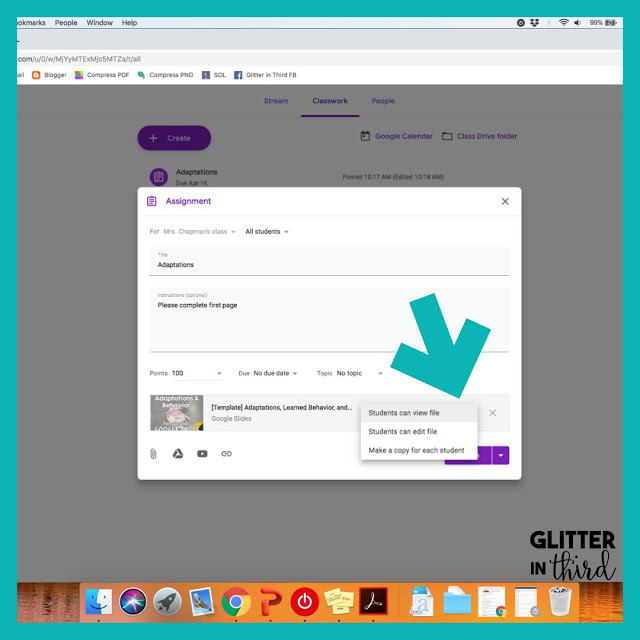 How to create assignments in Google Classroom using a computer