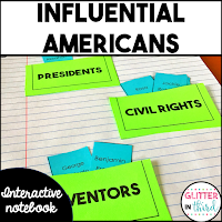 Famous Americans interactive notebook activity