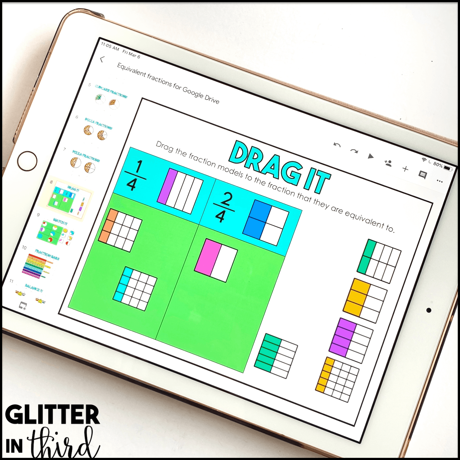 7 Hands-On Activities For Teaching Equivalent Fractions - Glitter In Third