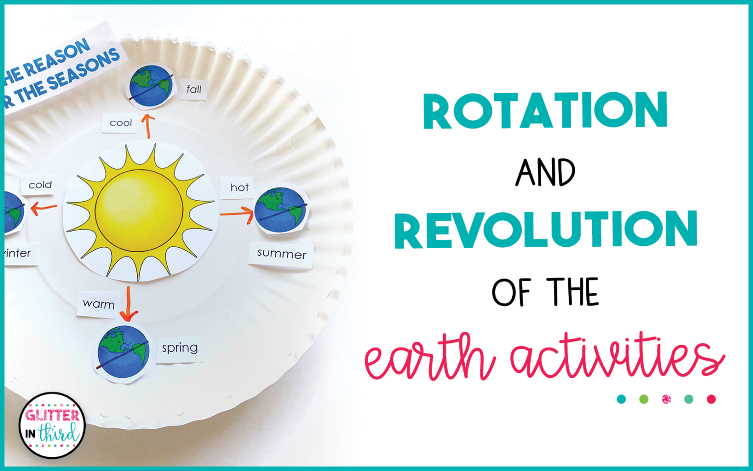 Ideas For Earth Rotation And Revolution Activities Glitter In Third