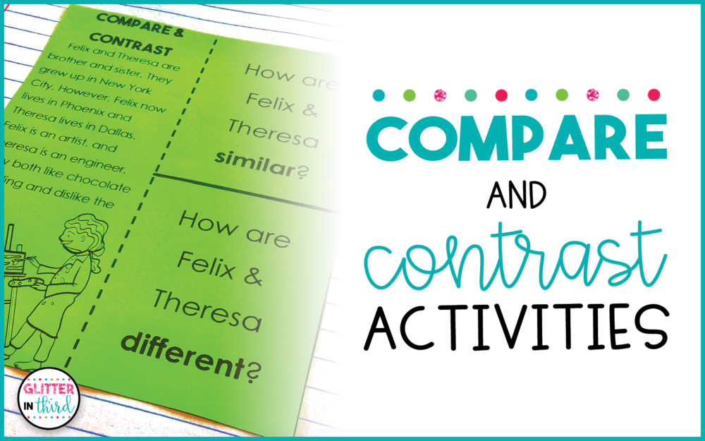 compare and contrast graphic organizer 3rd grade