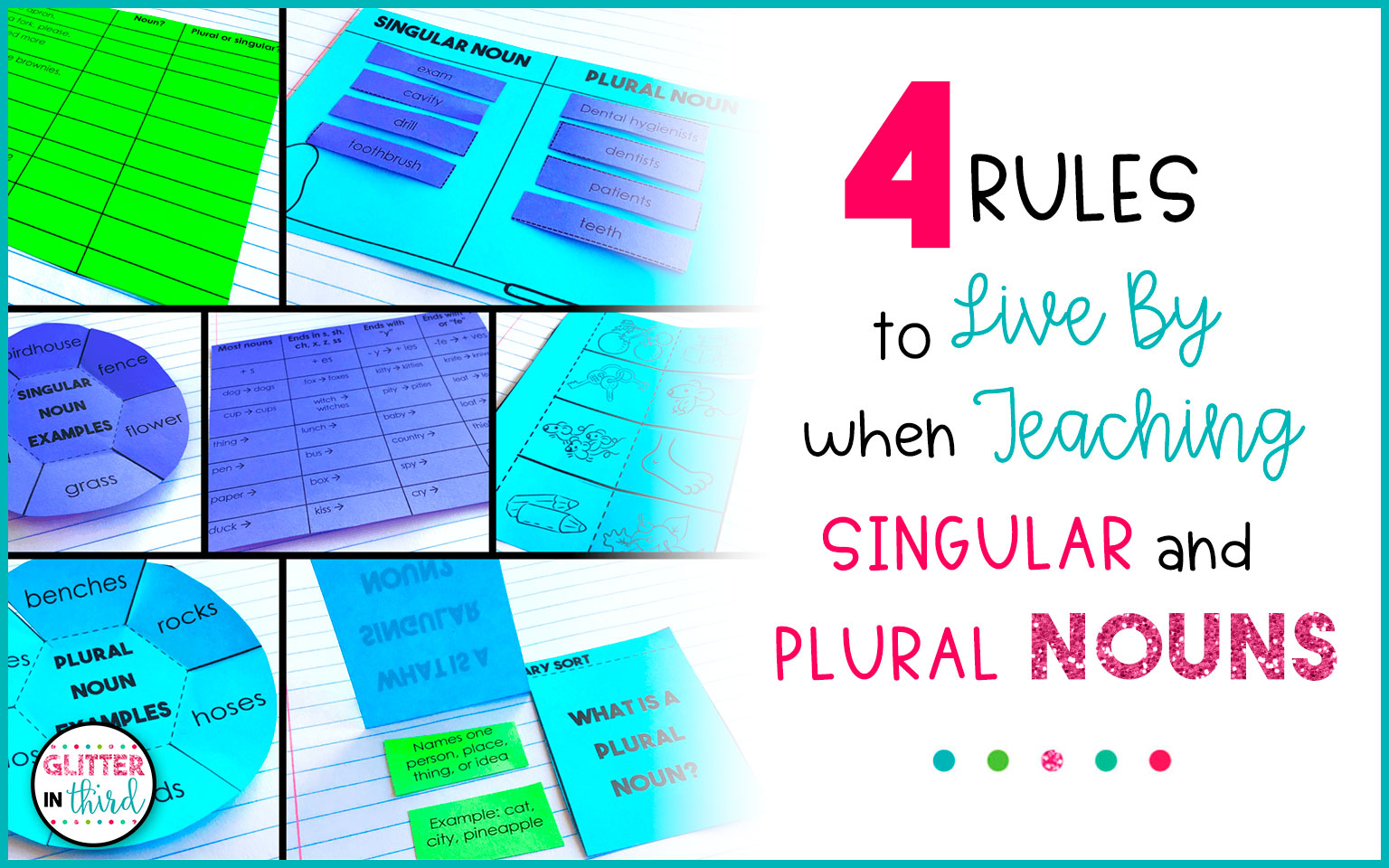 Singular and Plural Nouns Activities For Your Elementary Classroom -  Glitter in Third