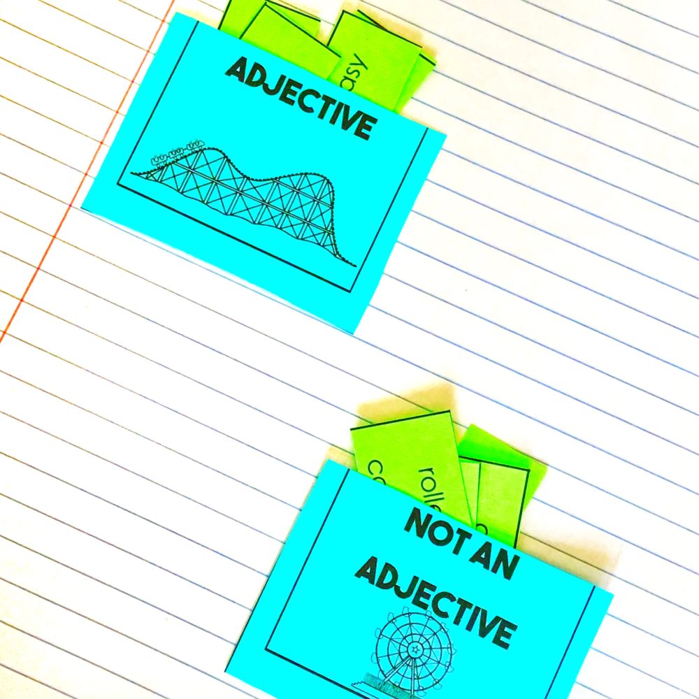 3rd Grade Adjectives grammar interactive notebook