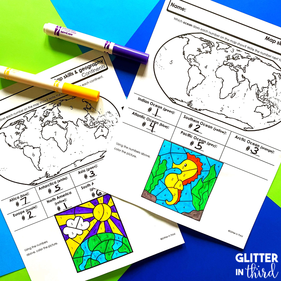 Map Skills Worksheets and activities
