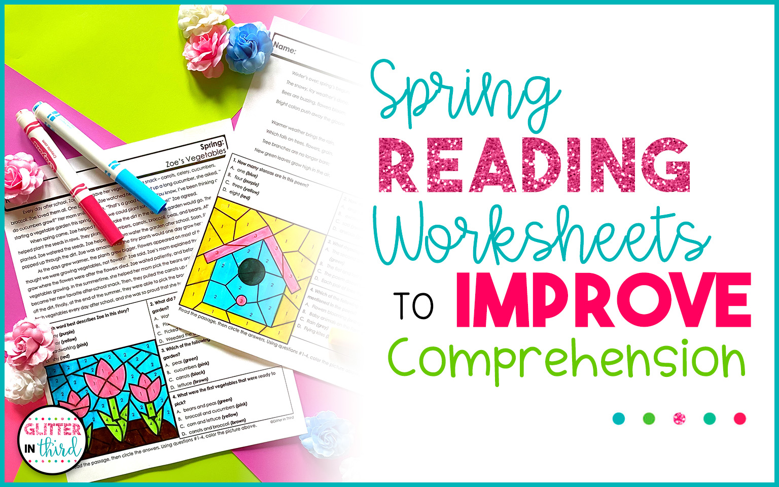 spring reading worksheets