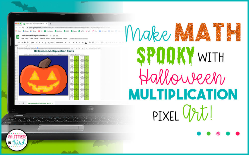 Halloween Multiplication Pixel Art