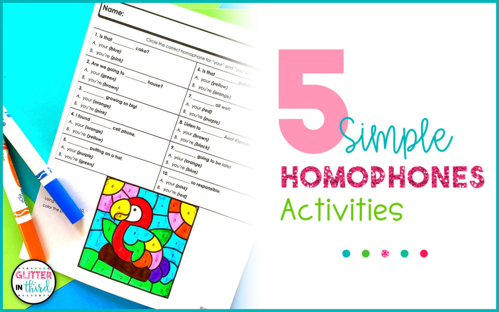 homophones activities