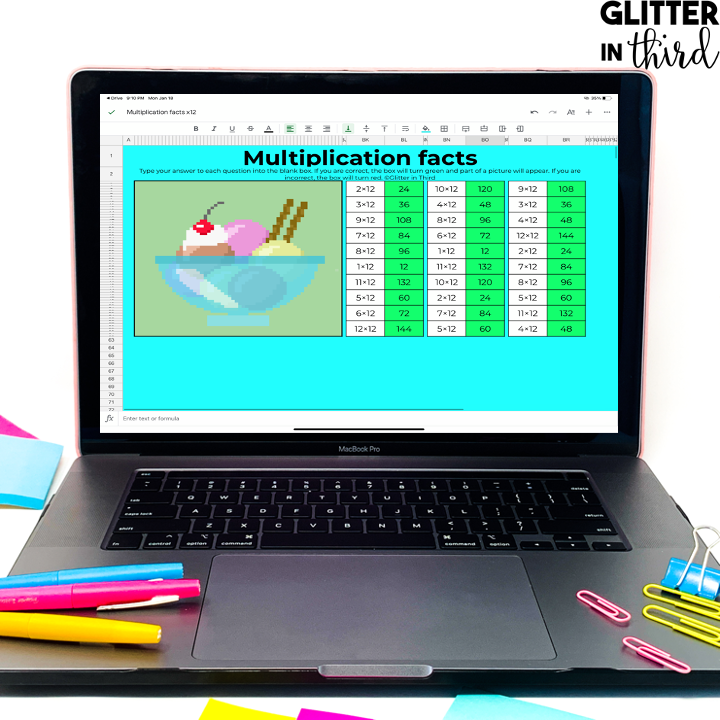 Multiplication Facts of 12