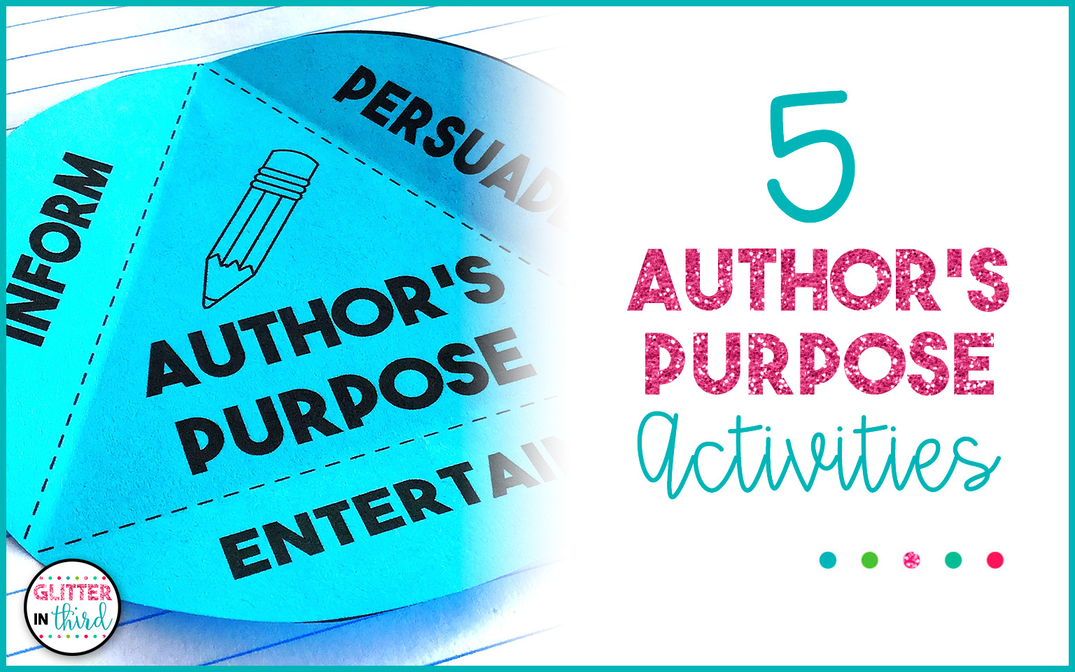 Author's Purpose Activity – Reading ELA