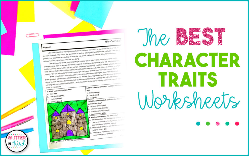 character traits worksheets