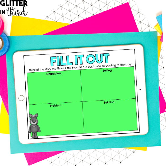 story elements graphic organizers