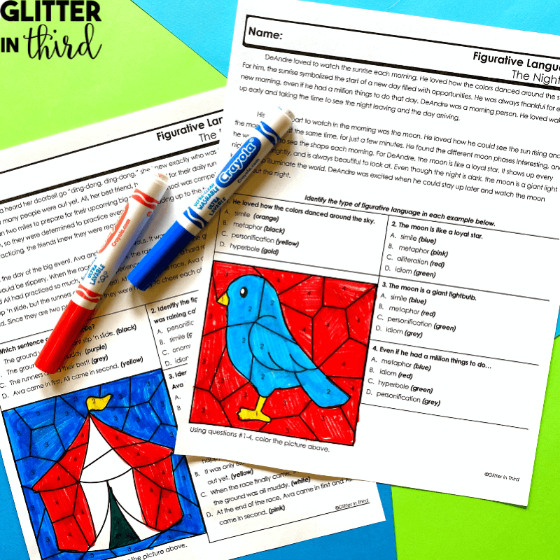 figurative language worksheets