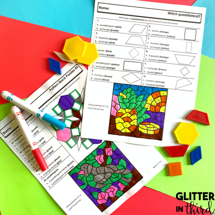 Polygons and Quadrilaterals Worksheets