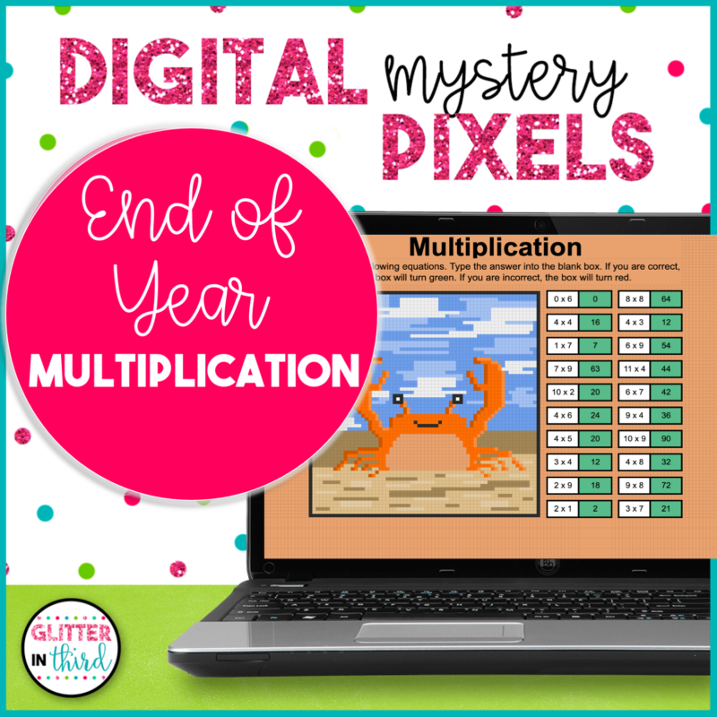 End of Year Multiplication Pixel Art