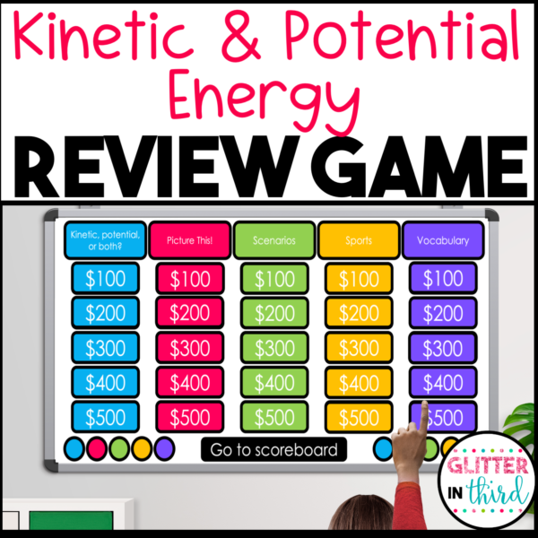 kinetic and potential energy review game science sol 5.4a