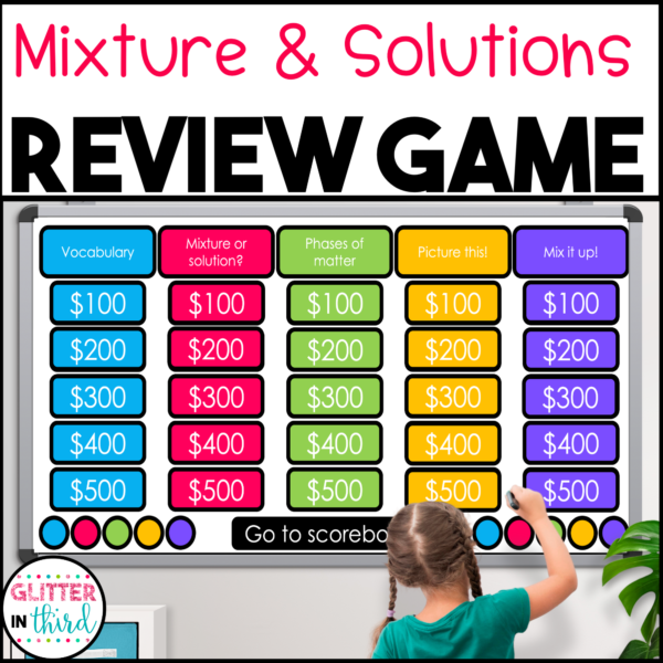 mixtures and solutions review game sol science 5.4