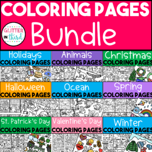 coloring book pages bundle