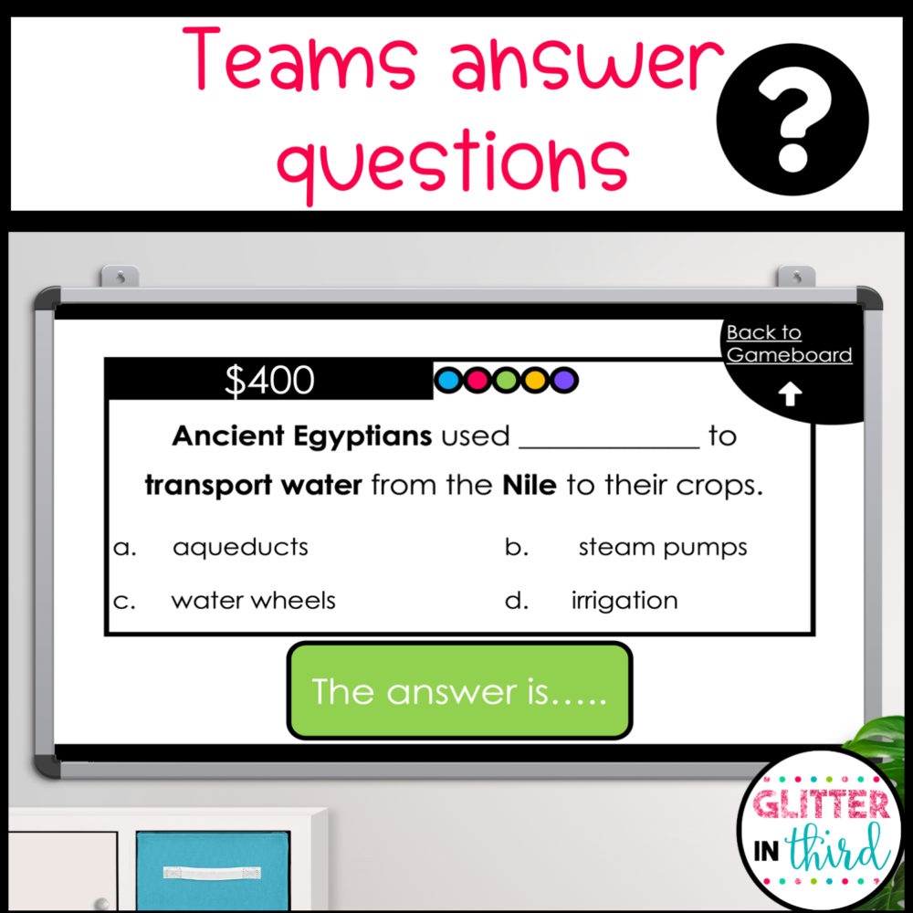 Ancient Egypt Review Game - Glitter in Third