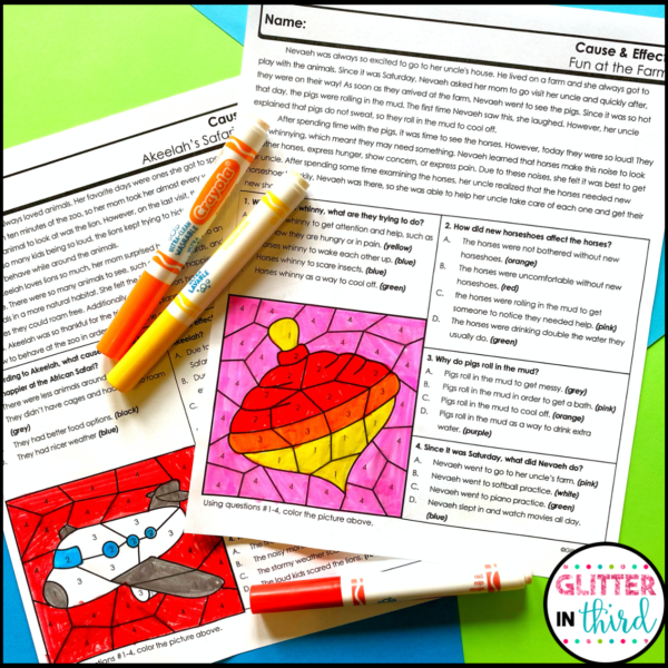 cause and effect reading passage worksheet