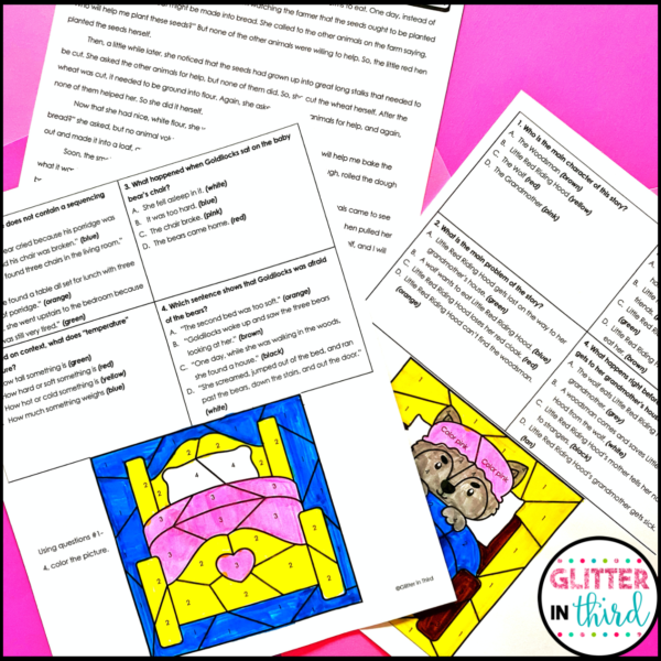 fairy tale reading passage worksheet