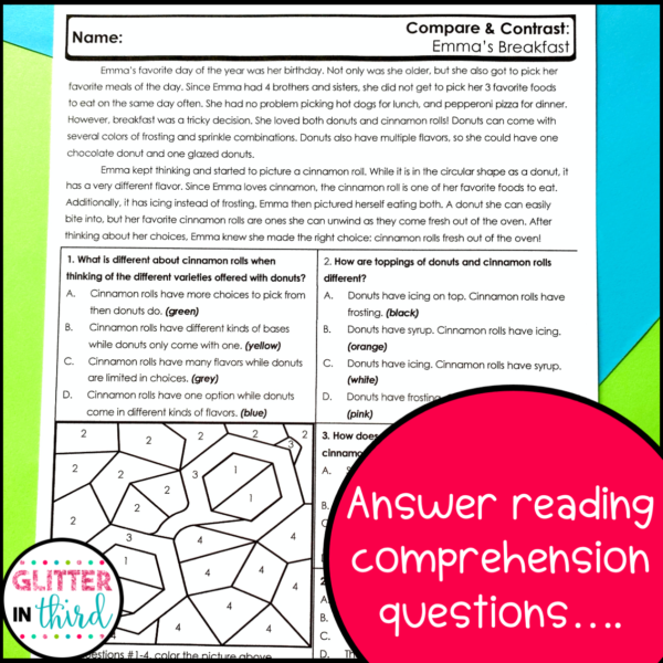 compare and contrast worksheets