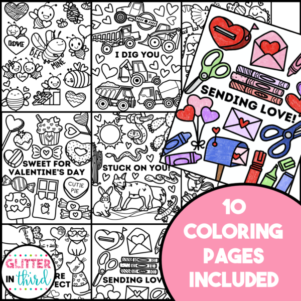 valentine's day coloring pages