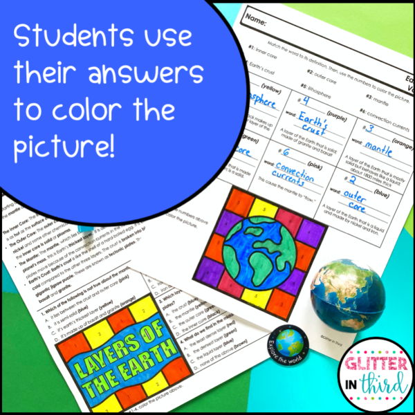 layers of the earth worksheets