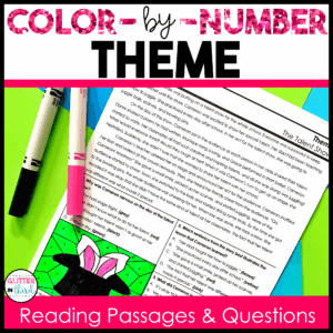 determining theme color by number worksheet 3rd