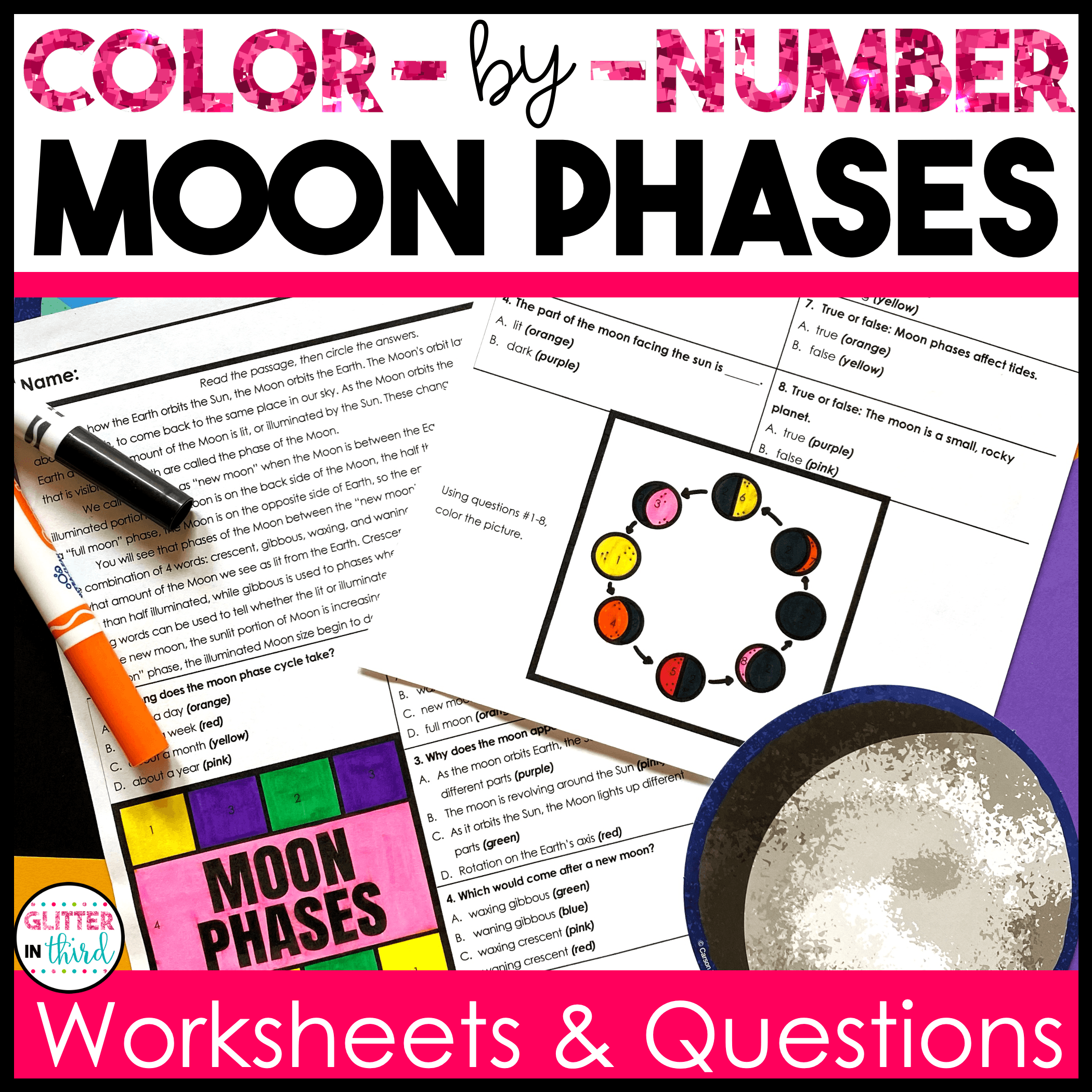 4th grade science sol moon phases