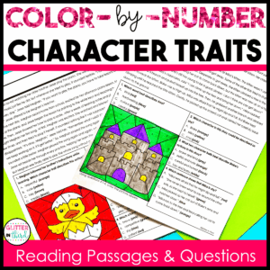 character traits color by number worksheet 3rd