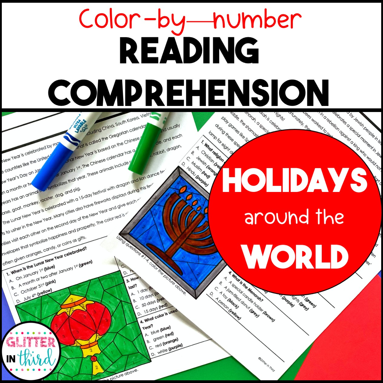 winter holidays around world worksheet reading comprehension