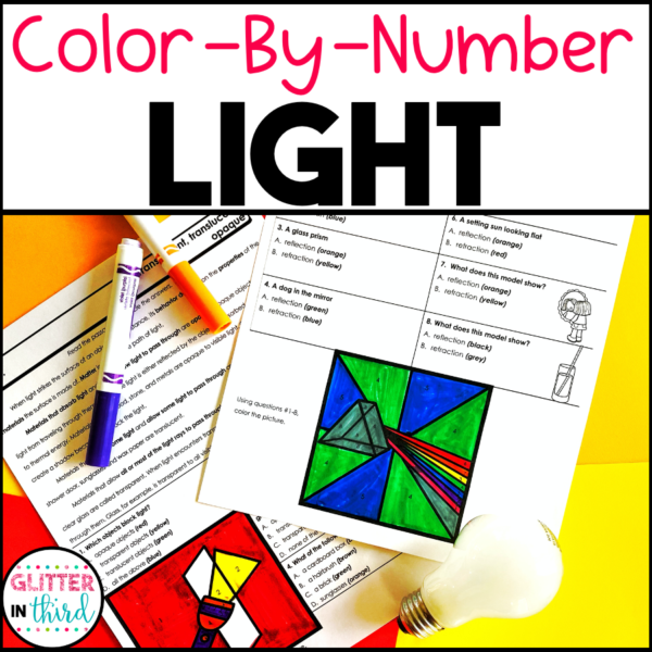 light color by number worksheets