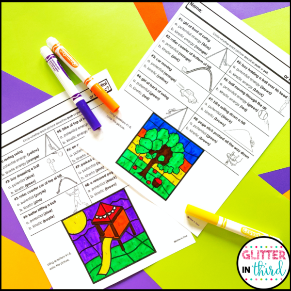 kinetic potential energy worksheets 5th