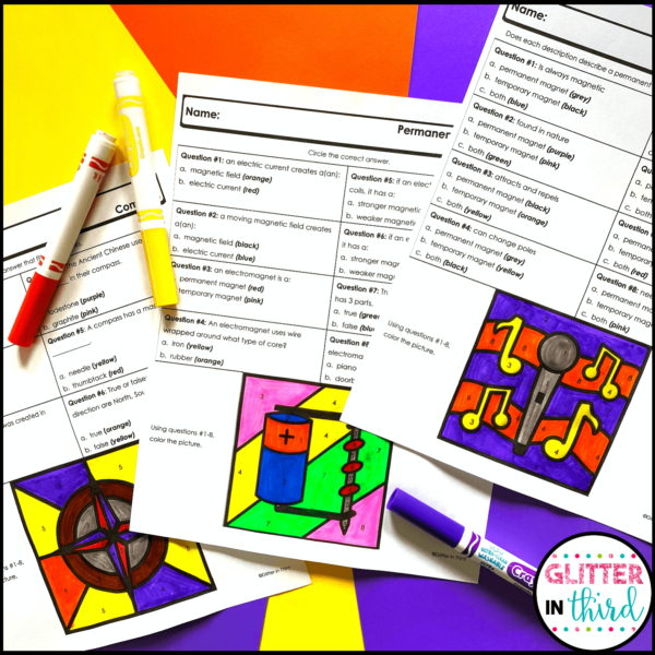 electromagnets magnetism worksheets