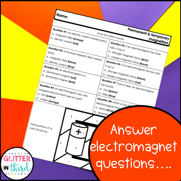 electromagnets magnetism worksheets