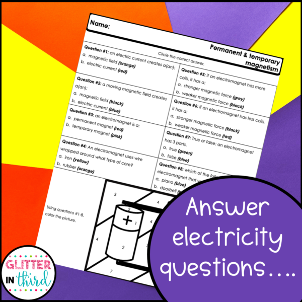 electricity worksheets