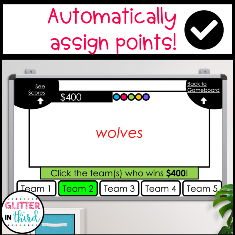 Singular and Plural Nouns Grammar Review Game - Glitter in Third
