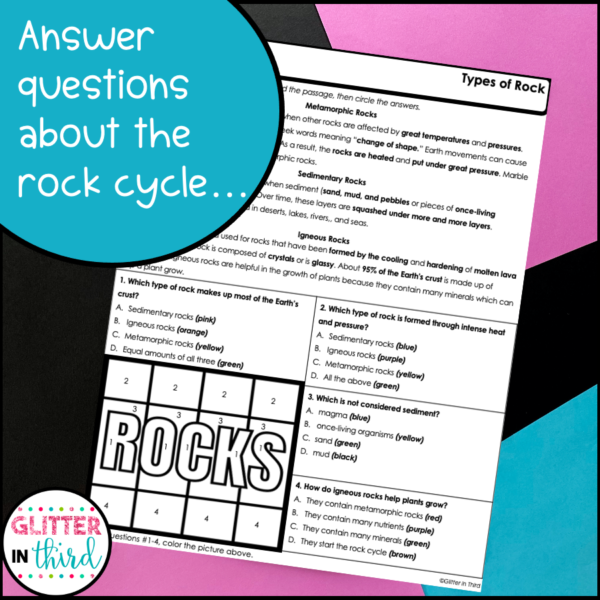 rock cycle worksheets