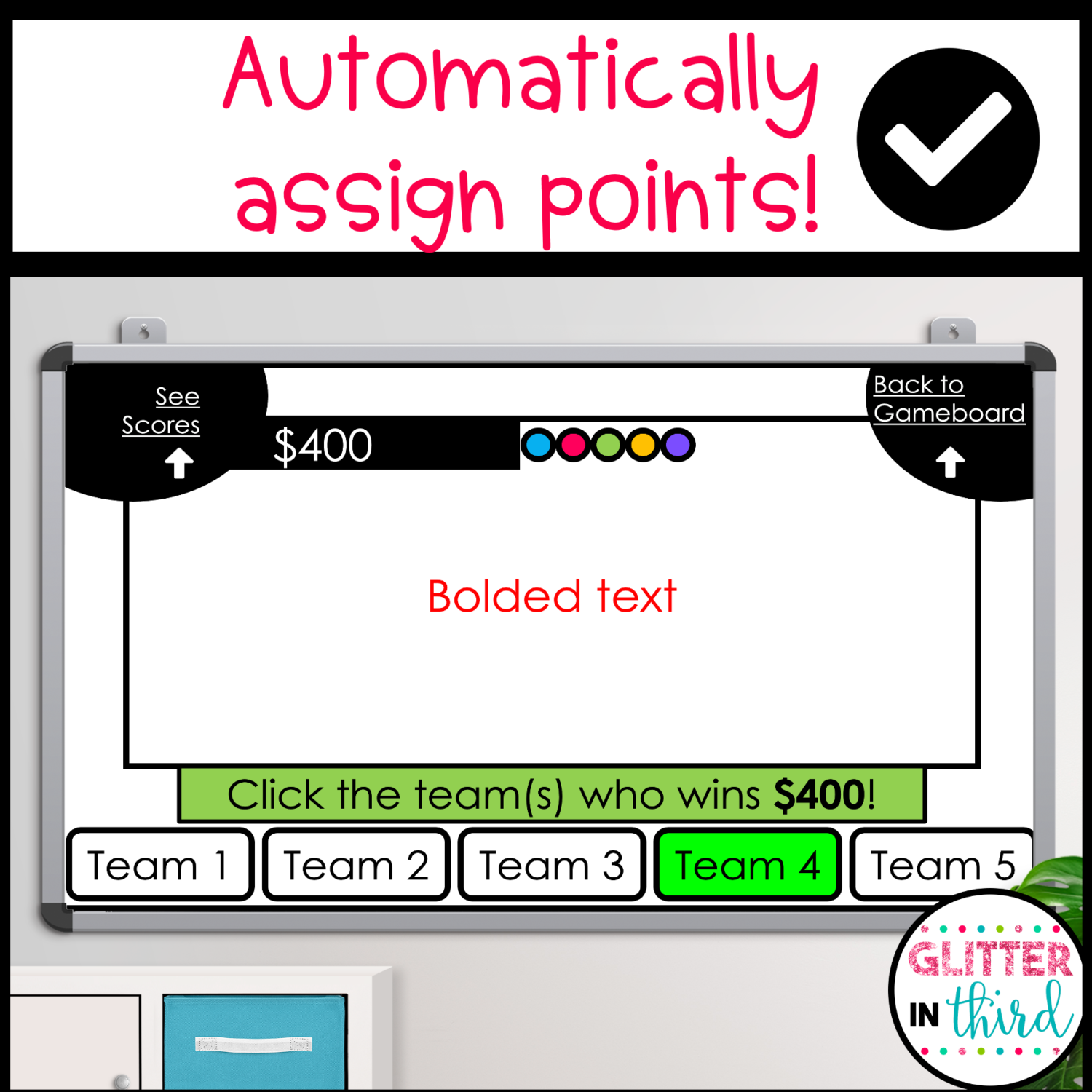 Nonfiction Text Features Review Game Activity Powerpoint - Glitter in Third