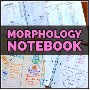 morphology vocabulary notebook