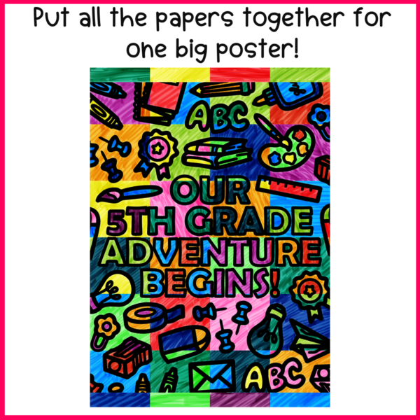 5th Grade Collaborative Coloring Poster