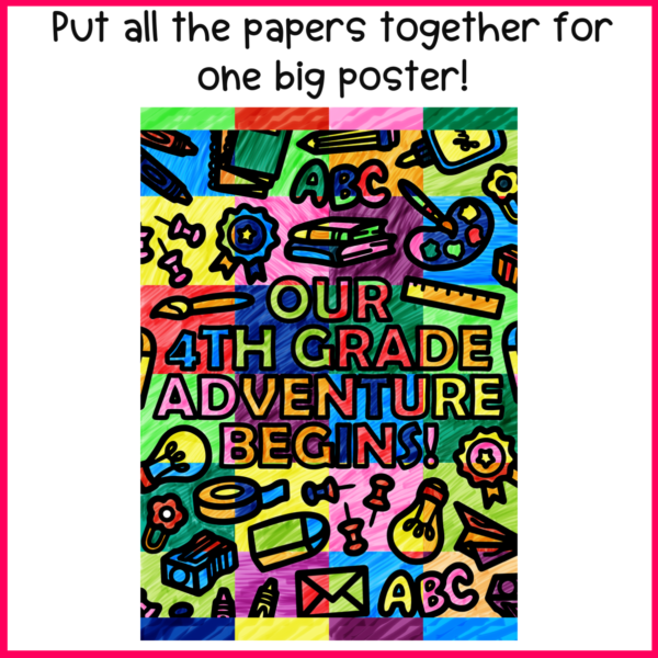 4th Grade Collaborative Coloring Poster