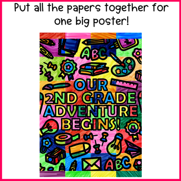 2nd Grade Collaborative Coloring Poster