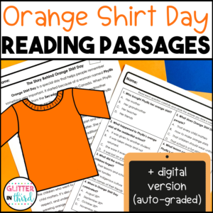 Orange Shirt Day Reading Comprehension Activities