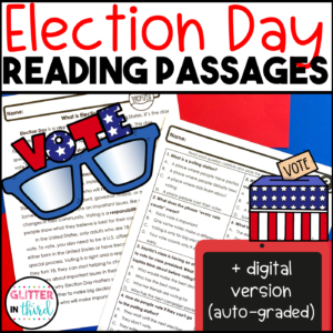 Election Day Reading Comprehension Activities Passages Worksheets