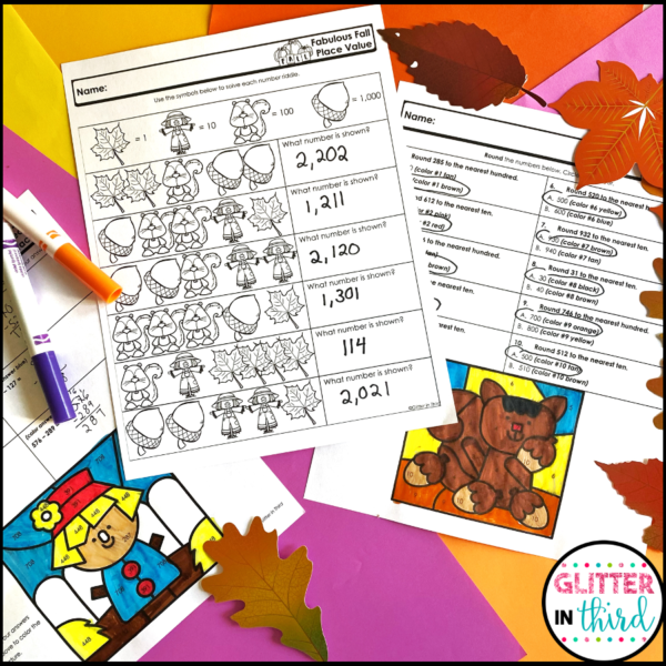 3rd Grade Fall Math Worksheets